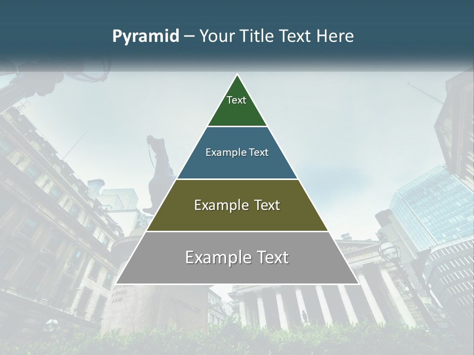 A Statue Of A Man On A Horse In A City PowerPoint Template