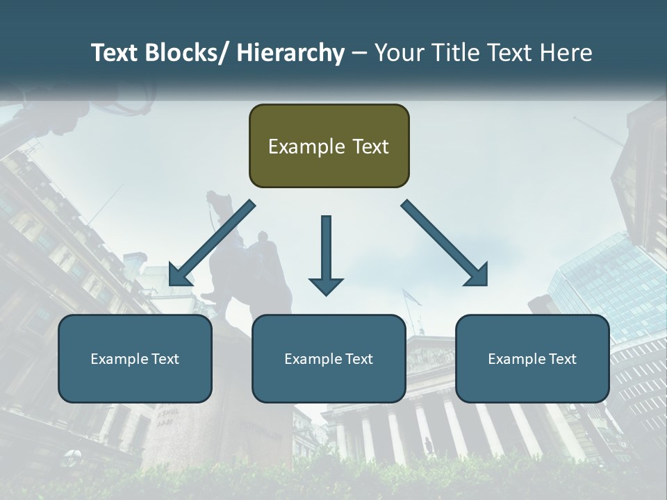 A Statue Of A Man On A Horse In A City PowerPoint Template