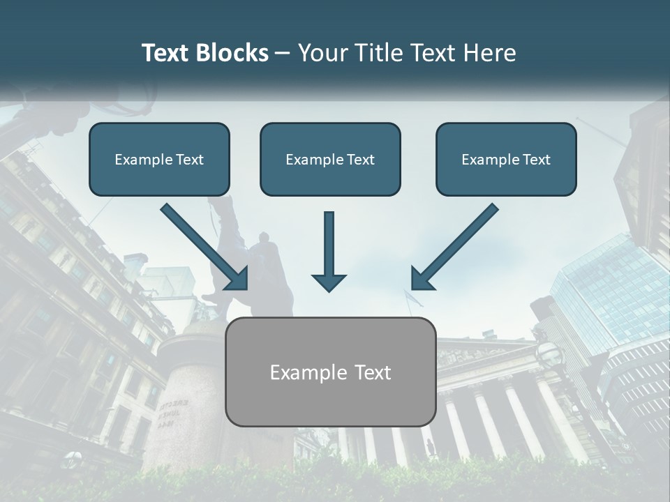 A Statue Of A Man On A Horse In A City PowerPoint Template