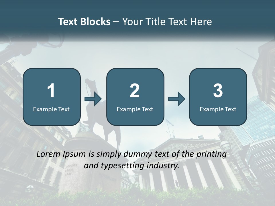 A Statue Of A Man On A Horse In A City PowerPoint Template