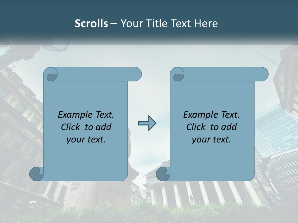 A Statue Of A Man On A Horse In A City PowerPoint Template