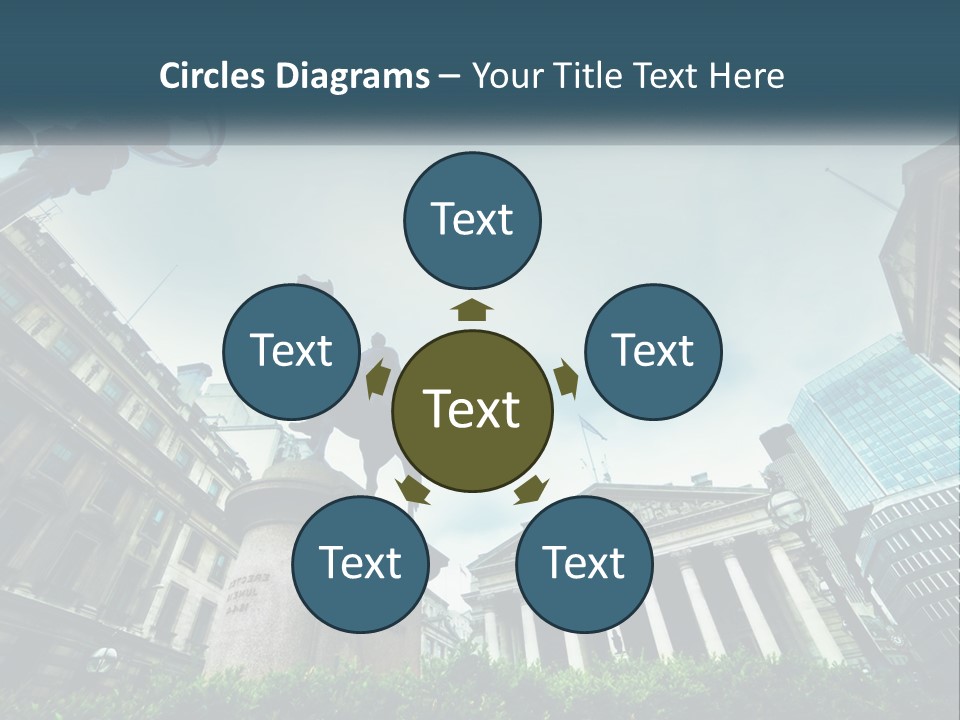 A Statue Of A Man On A Horse In A City PowerPoint Template