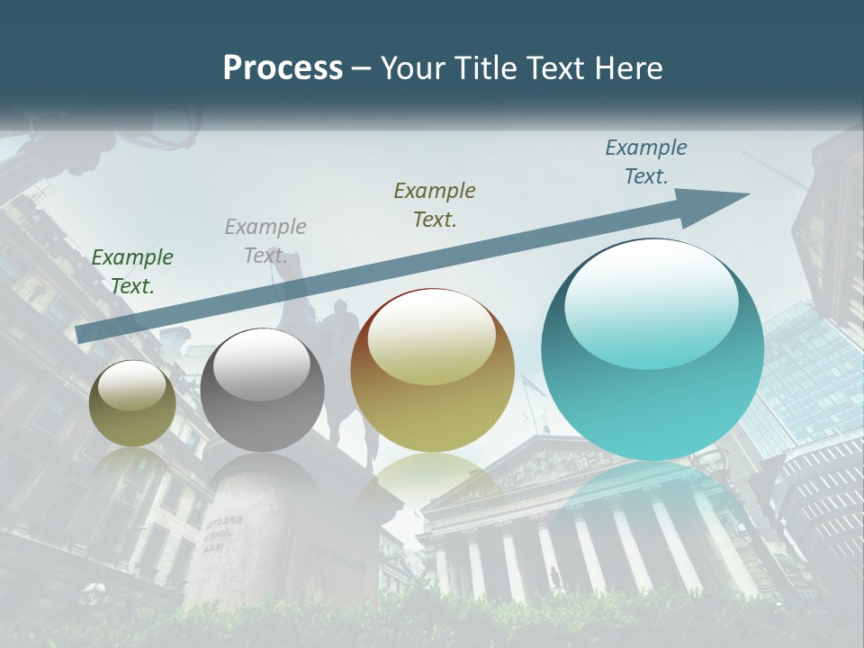 A Statue Of A Man On A Horse In A City PowerPoint Template