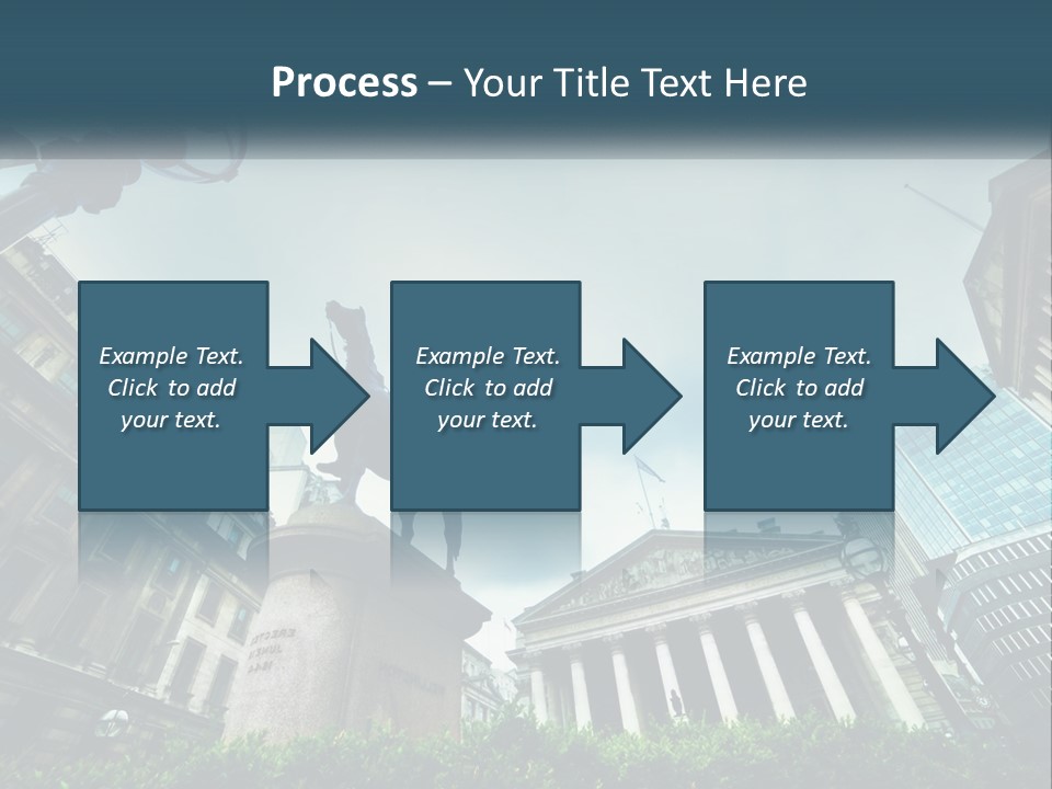 A Statue Of A Man On A Horse In A City PowerPoint Template