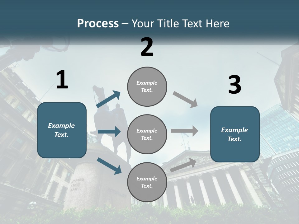 A Statue Of A Man On A Horse In A City PowerPoint Template