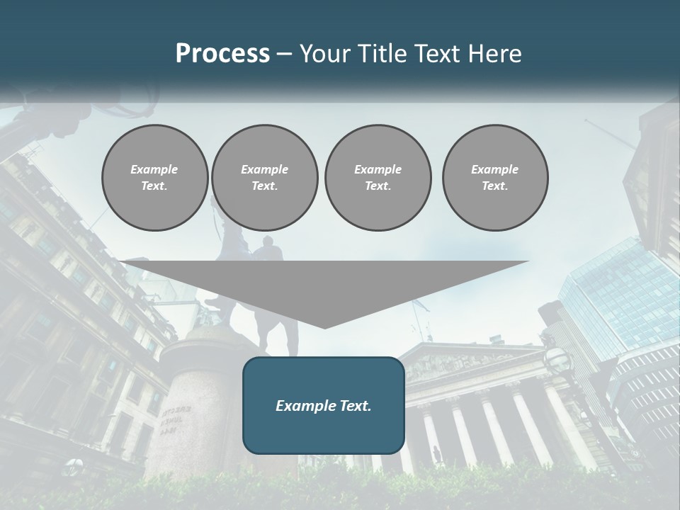 A Statue Of A Man On A Horse In A City PowerPoint Template