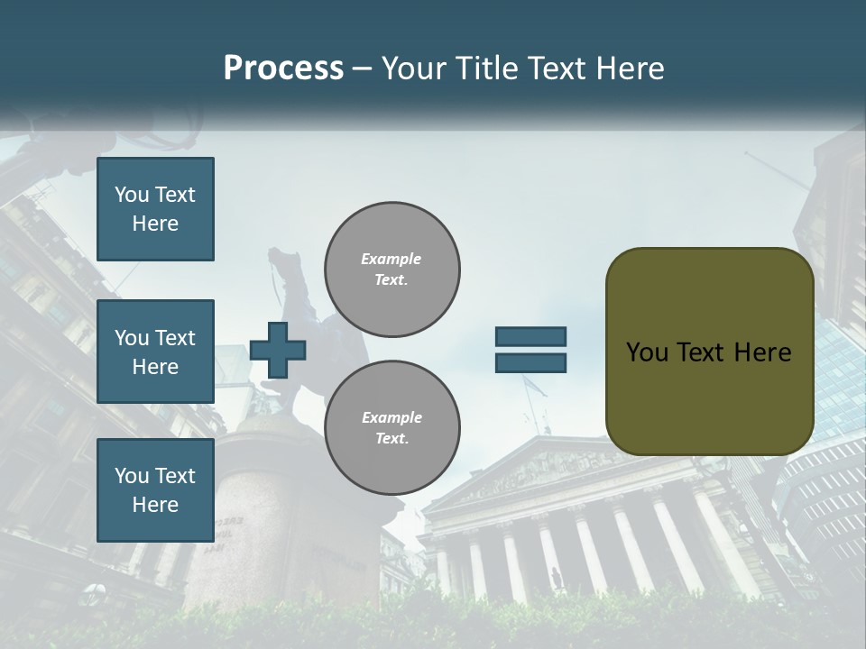 A Statue Of A Man On A Horse In A City PowerPoint Template