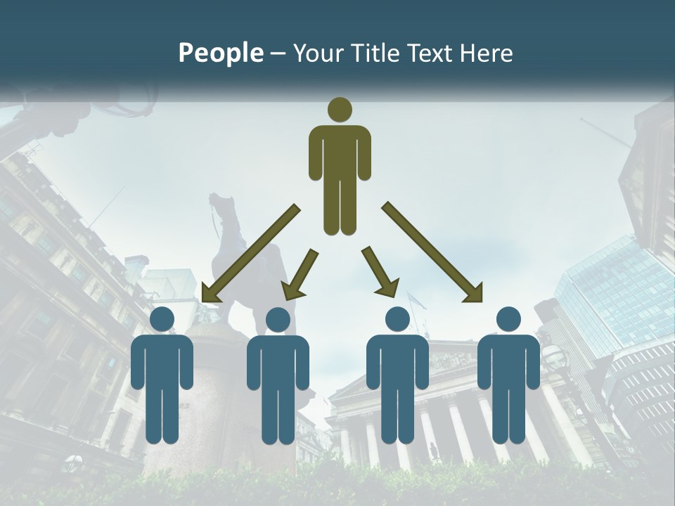 A Statue Of A Man On A Horse In A City PowerPoint Template