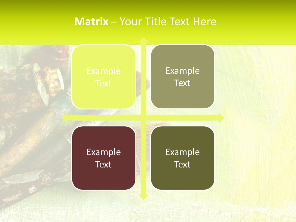 A Group Of Paint Brushes Sitting On Top Of A Table PowerPoint Template