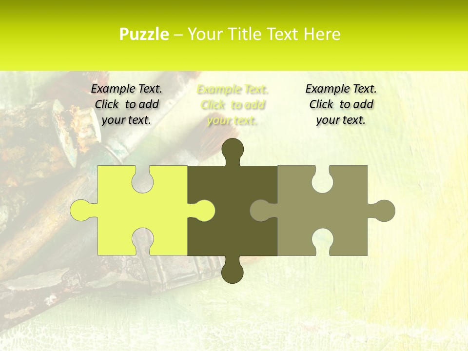 A Group Of Paint Brushes Sitting On Top Of A Table PowerPoint Template