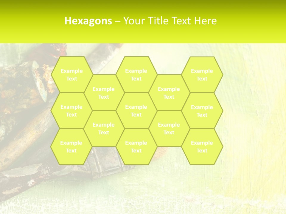 A Group Of Paint Brushes Sitting On Top Of A Table PowerPoint Template