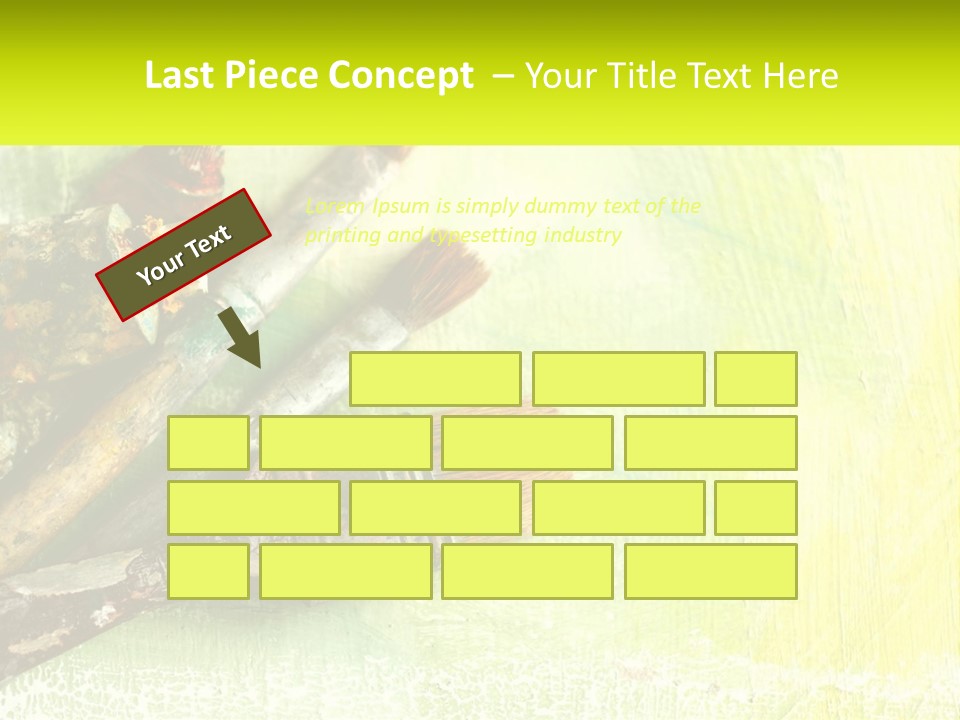 A Group Of Paint Brushes Sitting On Top Of A Table PowerPoint Template