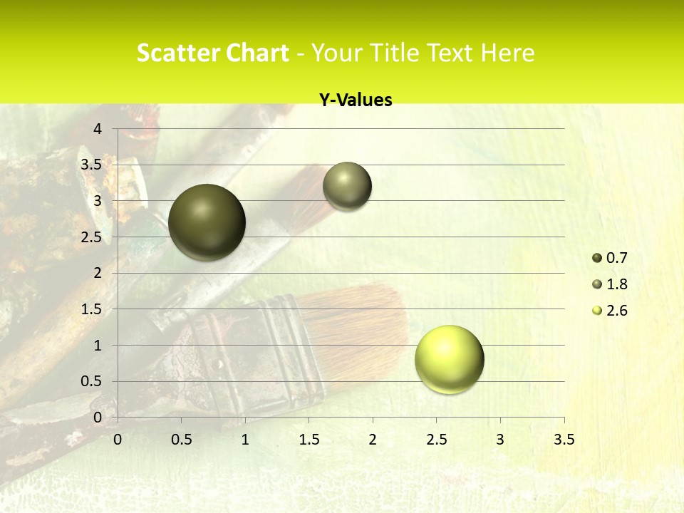 A Group Of Paint Brushes Sitting On Top Of A Table PowerPoint Template