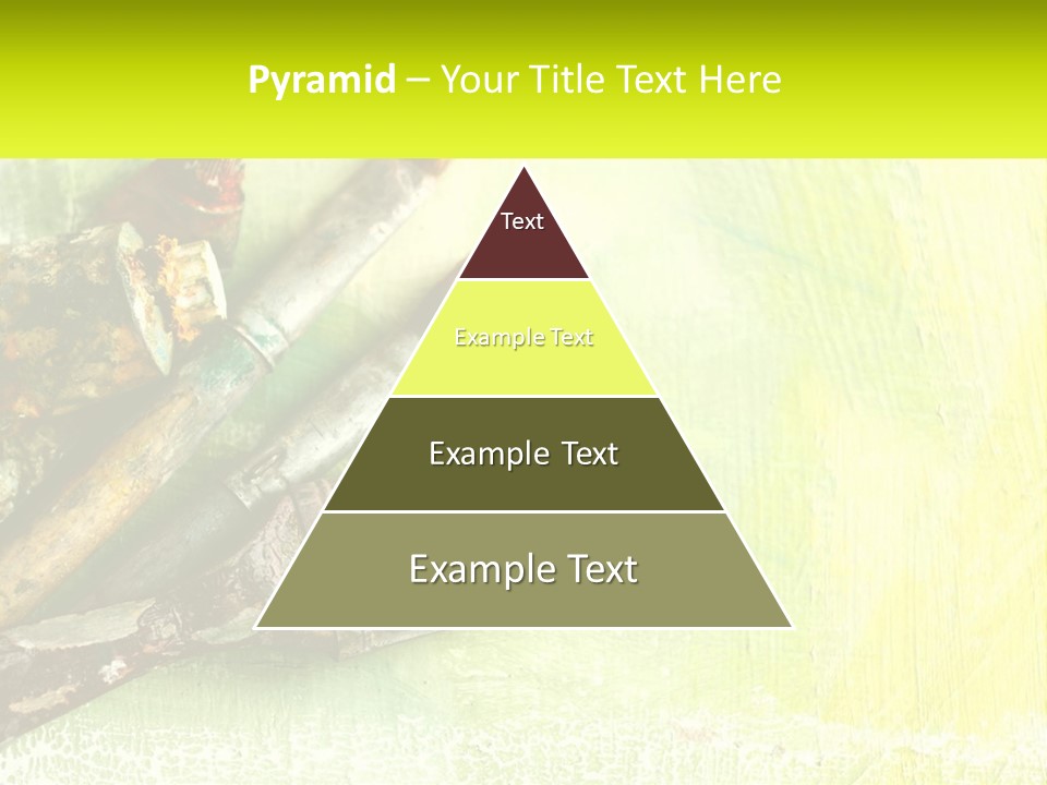 A Group Of Paint Brushes Sitting On Top Of A Table PowerPoint Template