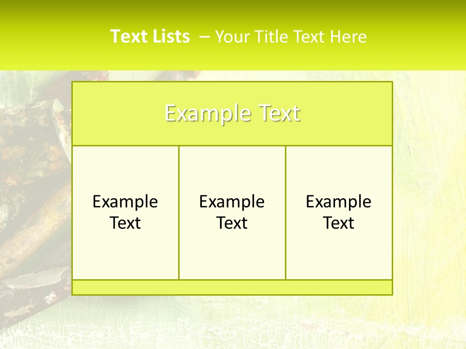 A Group Of Paint Brushes Sitting On Top Of A Table PowerPoint Template
