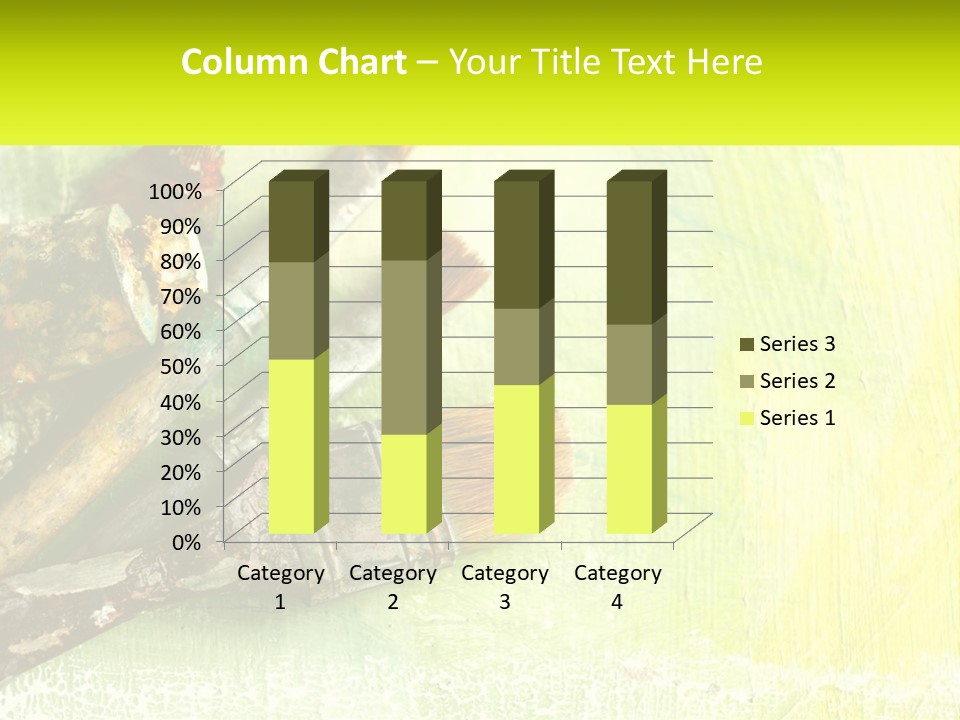A Group Of Paint Brushes Sitting On Top Of A Table PowerPoint Template