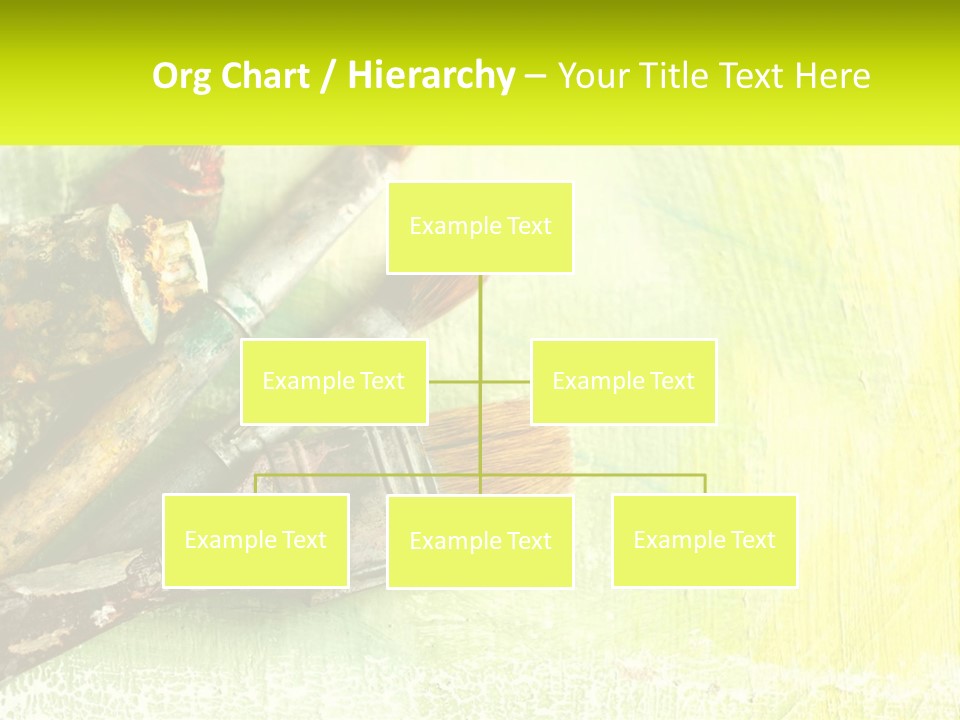 A Group Of Paint Brushes Sitting On Top Of A Table PowerPoint Template