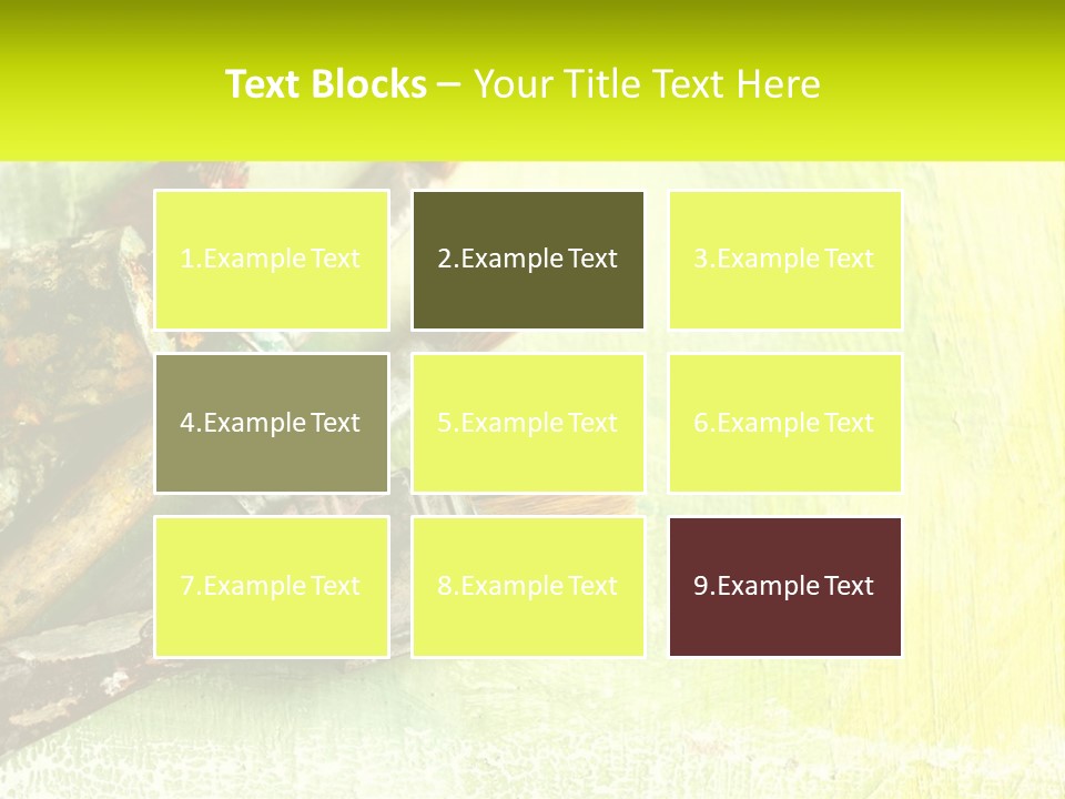 A Group Of Paint Brushes Sitting On Top Of A Table PowerPoint Template