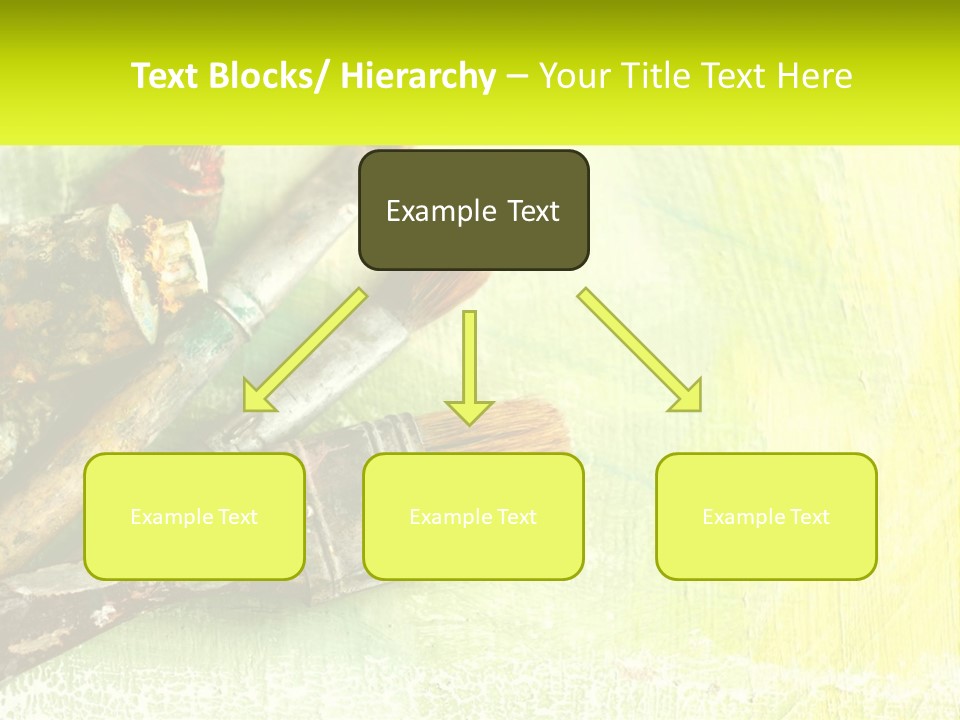 A Group Of Paint Brushes Sitting On Top Of A Table PowerPoint Template