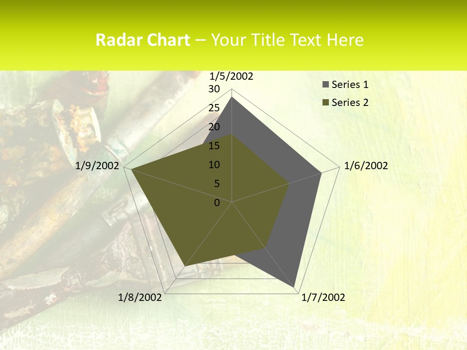 A Group Of Paint Brushes Sitting On Top Of A Table PowerPoint Template