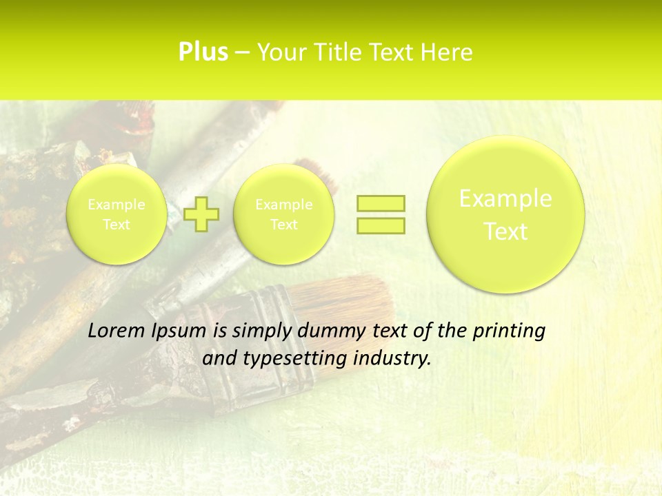 A Group Of Paint Brushes Sitting On Top Of A Table PowerPoint Template