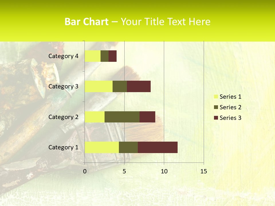 A Group Of Paint Brushes Sitting On Top Of A Table PowerPoint Template