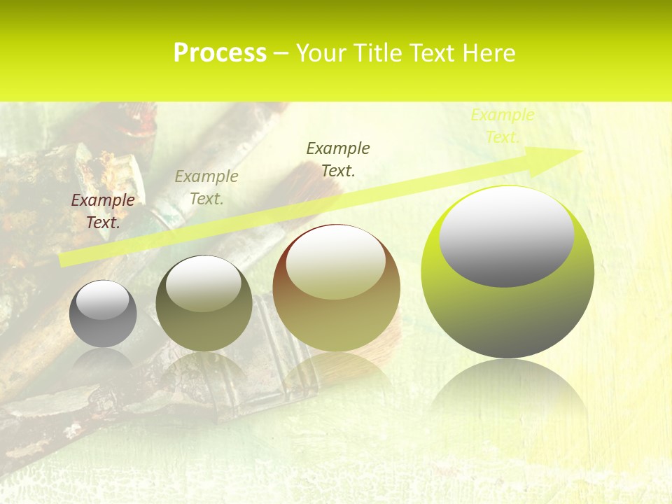 A Group Of Paint Brushes Sitting On Top Of A Table PowerPoint Template
