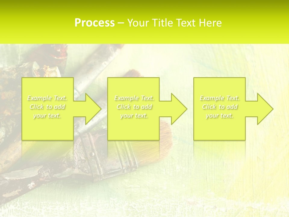 A Group Of Paint Brushes Sitting On Top Of A Table PowerPoint Template
