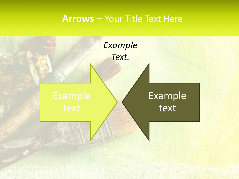 A Group Of Paint Brushes Sitting On Top Of A Table PowerPoint Template