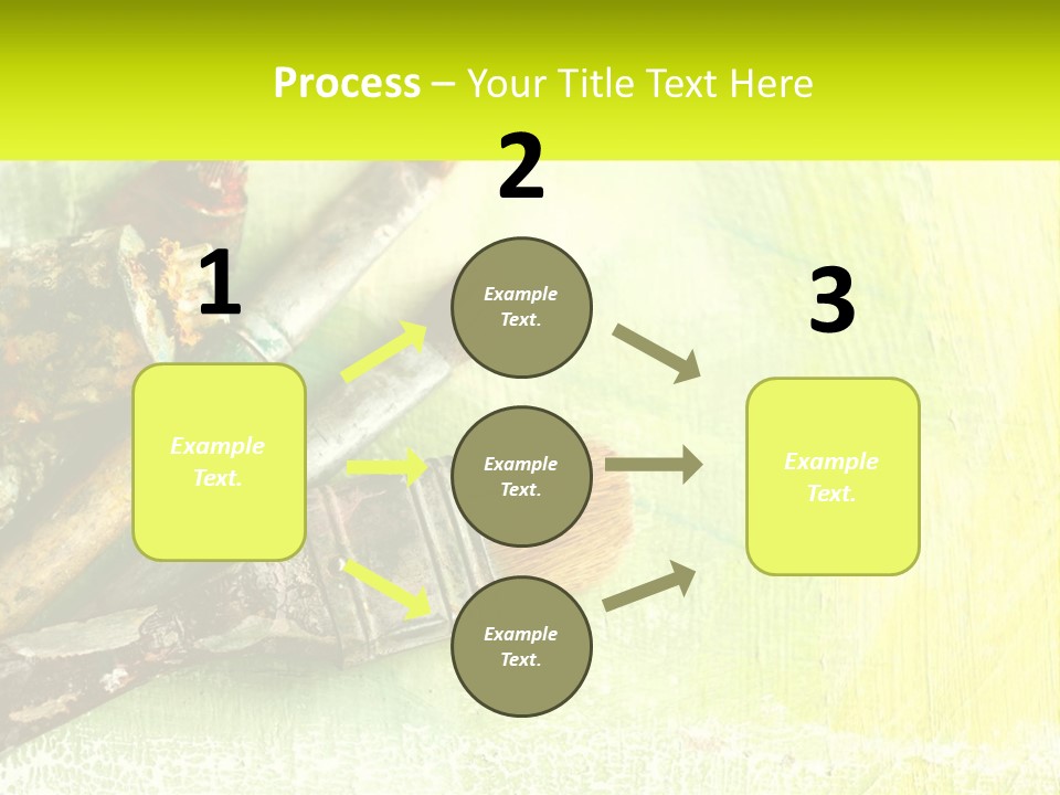 A Group Of Paint Brushes Sitting On Top Of A Table PowerPoint Template