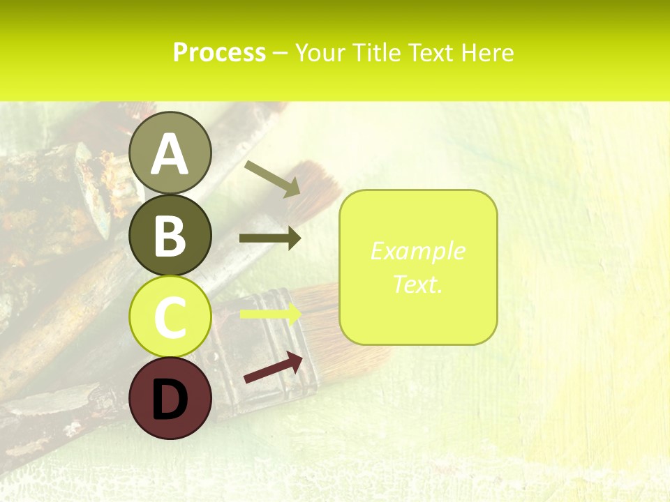 A Group Of Paint Brushes Sitting On Top Of A Table PowerPoint Template