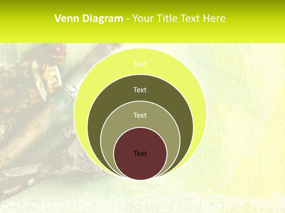 A Group Of Paint Brushes Sitting On Top Of A Table PowerPoint Template