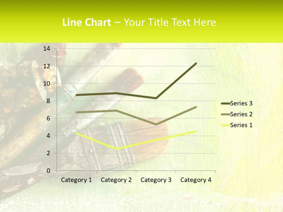 A Group Of Paint Brushes Sitting On Top Of A Table PowerPoint Template