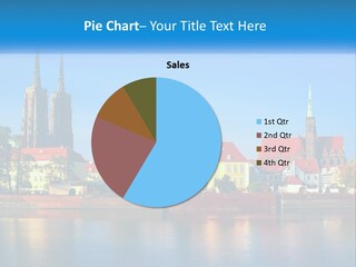 A City Skyline With A Lake In Front Of It PowerPoint Template