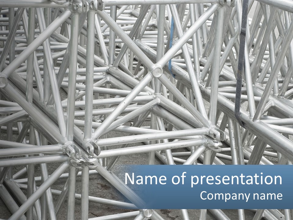 A Large Group Of White Pipes Are Stacked Together PowerPoint Template