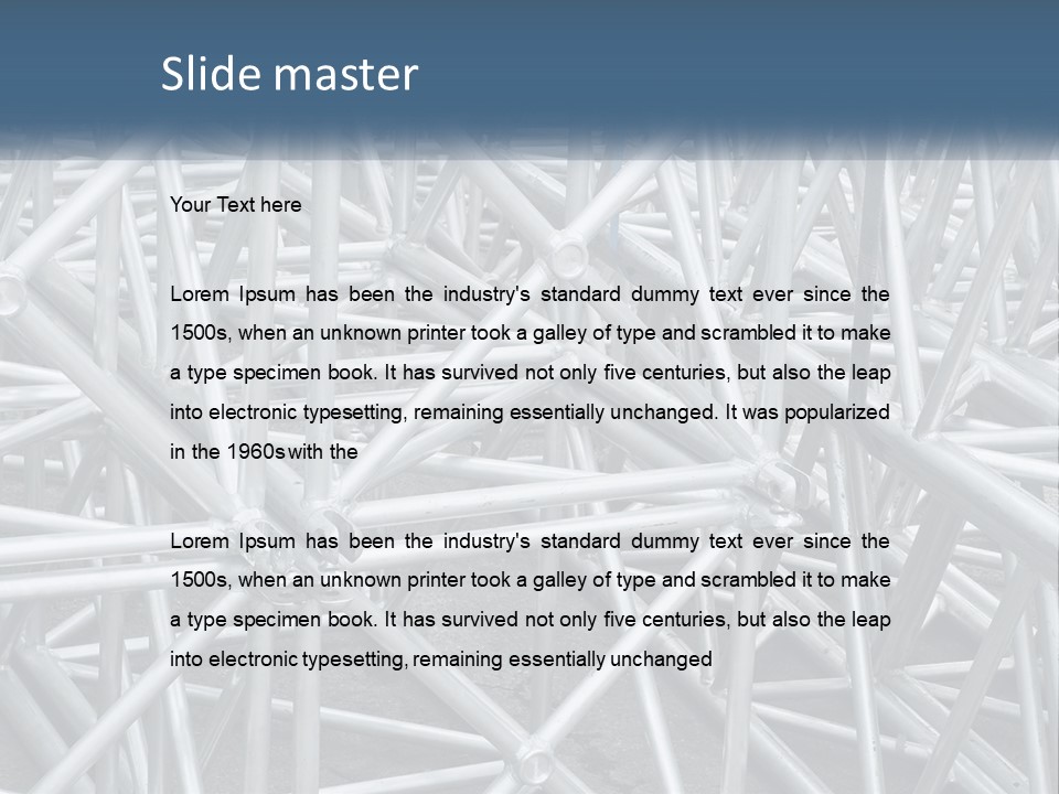 A Large Group Of White Pipes Are Stacked Together PowerPoint Template