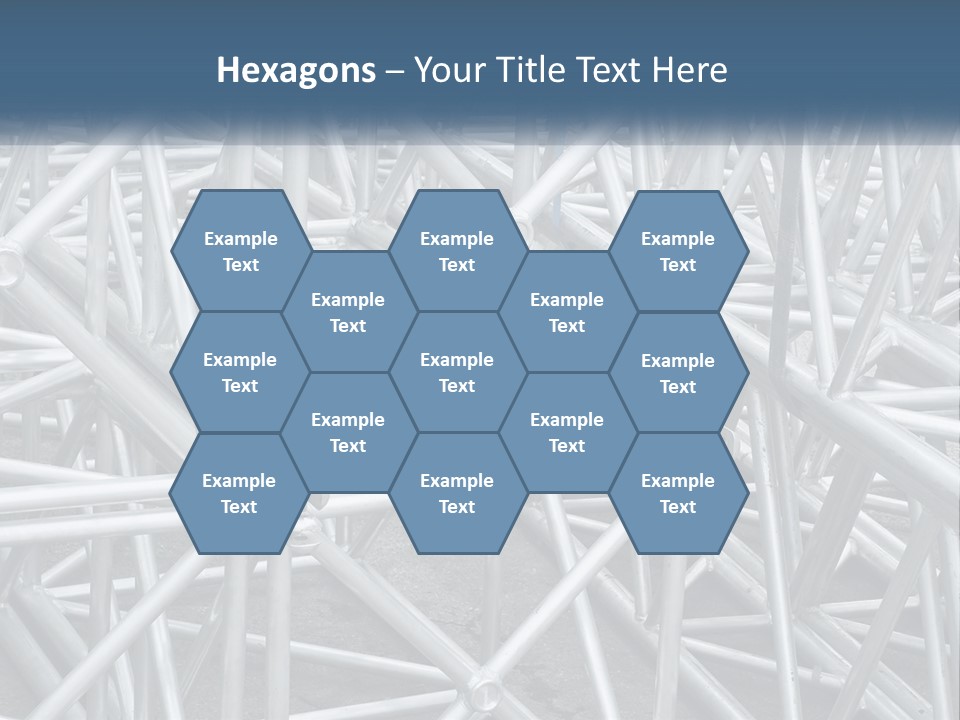 A Large Group Of White Pipes Are Stacked Together PowerPoint Template