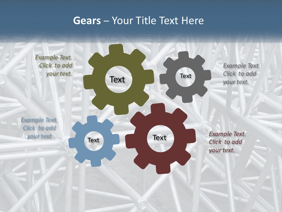 A Large Group Of White Pipes Are Stacked Together PowerPoint Template