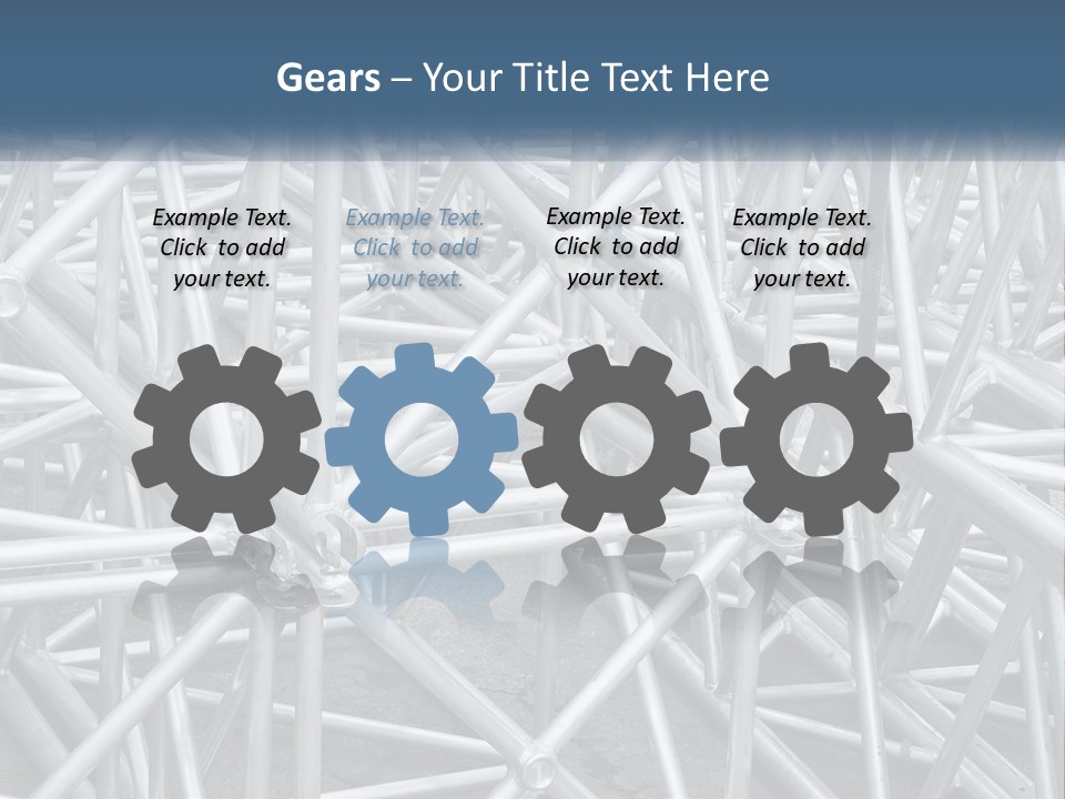 A Large Group Of White Pipes Are Stacked Together PowerPoint Template
