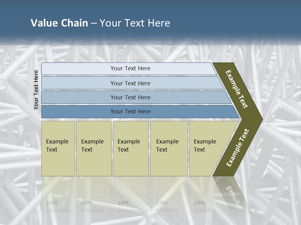 A Large Group Of White Pipes Are Stacked Together PowerPoint Template