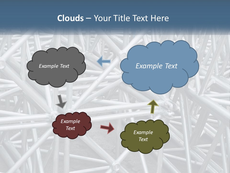 A Large Group Of White Pipes Are Stacked Together PowerPoint Template