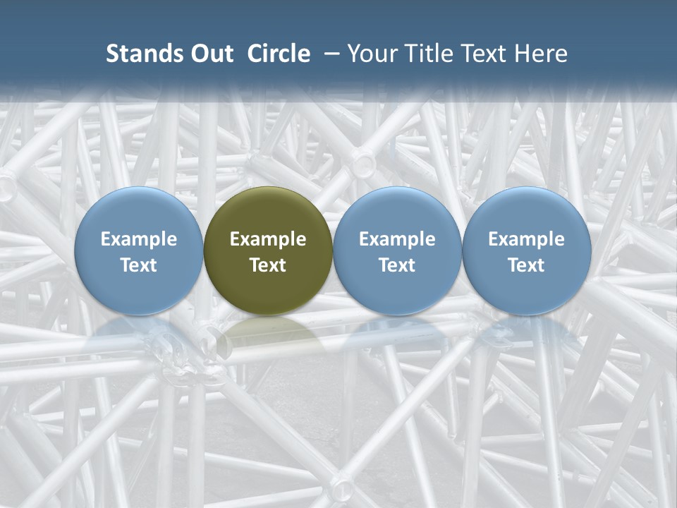 A Large Group Of White Pipes Are Stacked Together PowerPoint Template