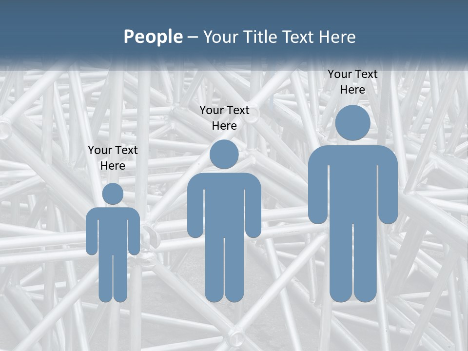 A Large Group Of White Pipes Are Stacked Together PowerPoint Template