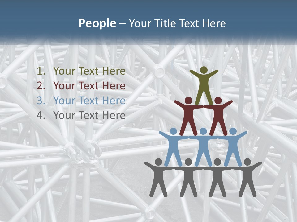A Large Group Of White Pipes Are Stacked Together PowerPoint Template