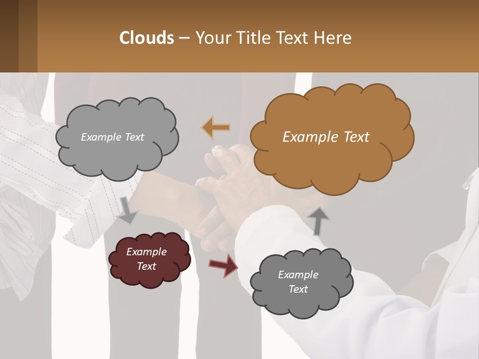 A Group Of People Holding Hands In A Circle PowerPoint Template