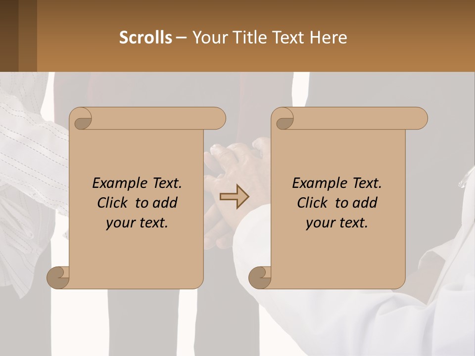 A Group Of People Holding Hands In A Circle PowerPoint Template