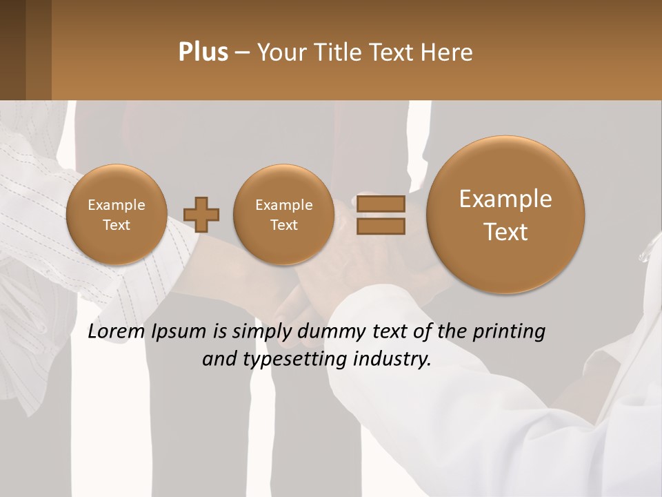 A Group Of People Holding Hands In A Circle PowerPoint Template