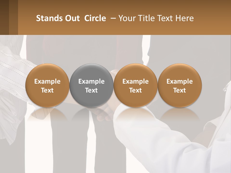 A Group Of People Holding Hands In A Circle PowerPoint Template
