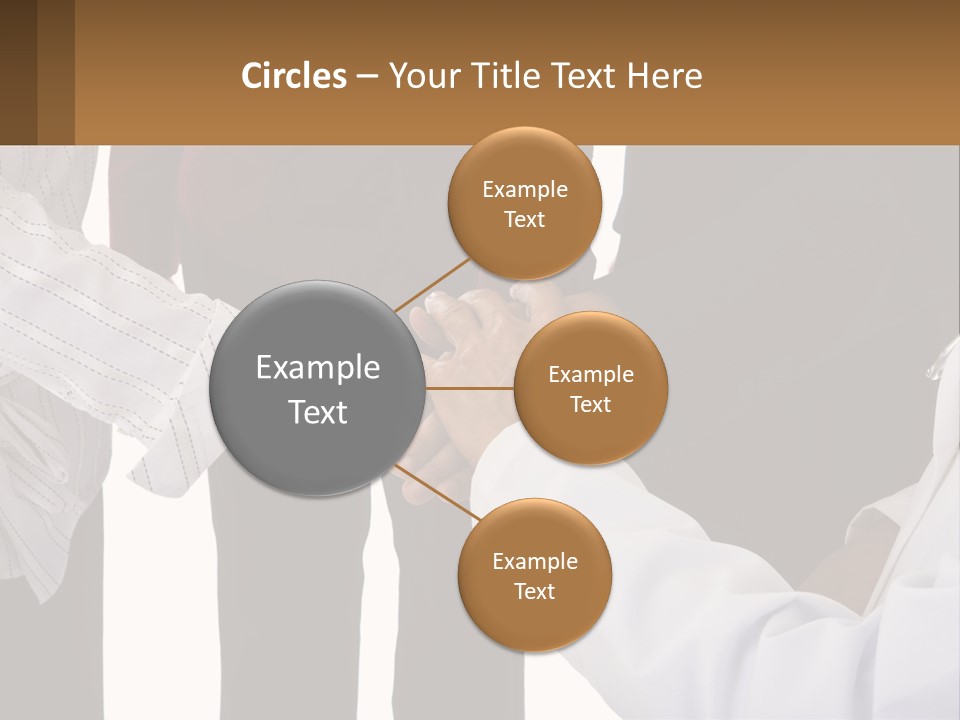 A Group Of People Holding Hands In A Circle PowerPoint Template