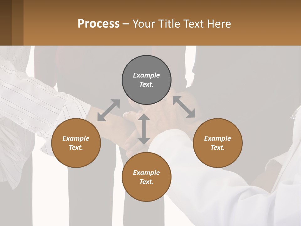 A Group Of People Holding Hands In A Circle PowerPoint Template